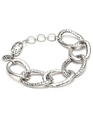 Lois Hill Tapered Hammered and Cutout Link Bracelet