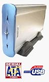 Electronics : Silver Aluminium 3.5" Hard Drive Enclosure SATA - USB2.0