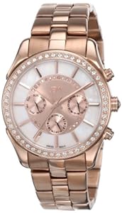 JBW Women's J6279B 22 Diamonds Oversized Metal Band Watch