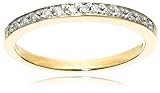 10k Yellow Gold Round-Cut Diamond Ring (1/6 cttw, J-K Color, I2-I3 Clarity), Size 8