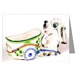 Vintage Kitsch Dog Cart Greeting Card Set