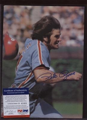Magazine Photo Pete Rose Phillies Autographed PSA - Autographed MLB Magazines