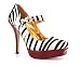 ZEBRA BUCKLE STRAP HEEL 7.5 ZEBRA