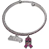 NFL Seattle Seahawks Breast Cancer Awareness Support Bracelet, One Size Fits All, Pink Crystals at Amazon.com