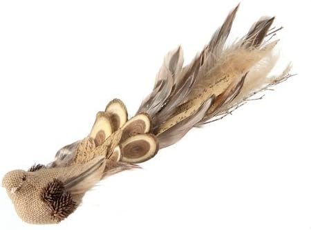 Bulk Buy: Darice DIY Crafts Burlap Bird with Pine Cones Natural 10.6 inches (6-Pack) 1311-24