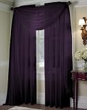Platinum Voile High Twist Sheer Scarf Valance