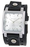 Nemesis # B516S Men's Square Premium Wide Leather Cuff Band Watch