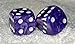 Dark Purple Swirled Dice Pair