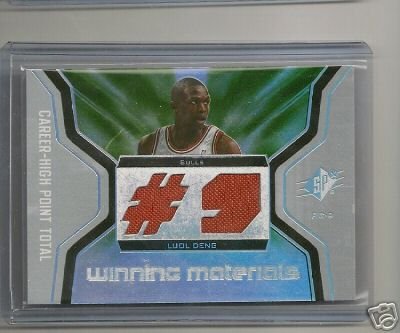 2007 SPx Authentic Luol Deng Dual Game-Worn Jersey Card