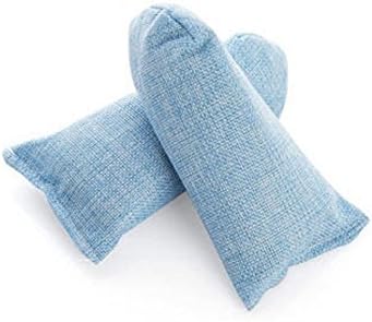 Baihe 2 Pack Natural Air Purifying Bag Charcoal Activated Carbon Shoe Odor Eliminator and Deodorizer Freshener For Car Home Shoes (Blue)