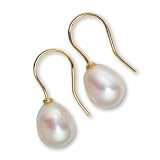 Gold Earrings, 18ct Yellow Gold, Pearl Drops, by Miore-Joven, MAE29Y