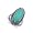 Nickel Free Sterling Silver Oval Shaped 24mm x 10mm Reconstituted Turquoise Polished Finish 4mm Marcasite Band Ring Size 5
