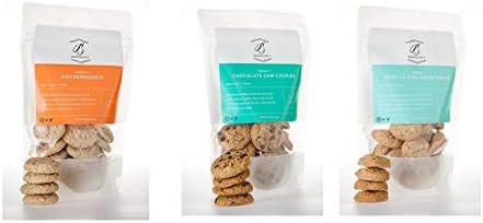 Bakeology Gluten-Free Vegan Cookies Variety 3 Pack(Vanilla Chai Shortbread, Snickerdoodles, Chocolate Chip)