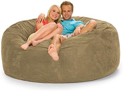 Relax Sack 6 ft. Textured Microfiber Foam Bean Bag Sofa