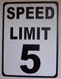 Jumbo Sized 5 MPH Speed Limit Sign, Aluminum Road Sign