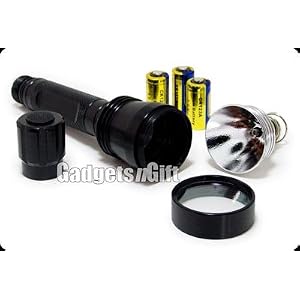Likki High-intensity Xenon Flashlight with Aircraft Grade Crush Resistant Aluminum Casing, up to 230 Lumens Output Power (3x CR123A 3V Lithium Batteries Included) for Outdoors, Self-defense, Military, Law Enforcement & General Applications