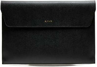 Pinetti Men's Real Leather Velcro Flap Clutch One Size Black