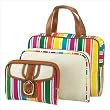 Candy Stripe Cosmetic Bag Trio Candy Stripe Cosmetic Bag Trio