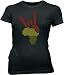 Mighty Fine Africa I Love You Rocks Black Juniors/Ladies T-shirt Tee