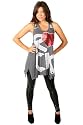 H80 Womens Sequin Grey Vest Top Dress Sizes 8-14