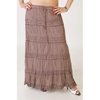 Set A Shopping Price Drop Alert For Brown Lace Layered Skirt