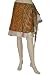 Multi Wear Reversible Two Layer Recycled Sari Knee Length Umbrella Cut Wrap around Dress Skirt