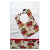 Fern County Firemen Bib and Burp Cloth Set