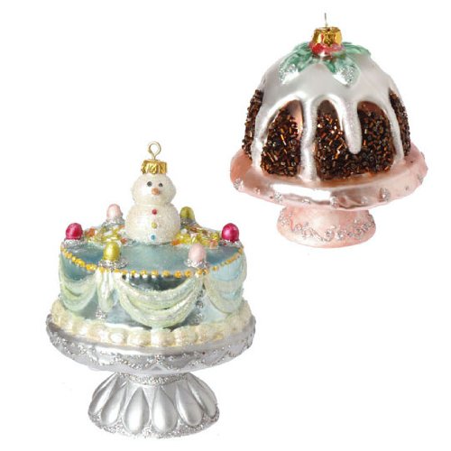 RAZ Imports – CAKE ORNAMENTS – (SET OF 2)