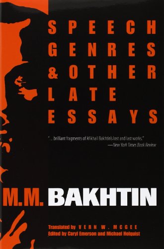 speech genres and other late essays university of texas press slavic series
