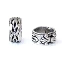 sterling silver handmade beads,slide-on slide -off silver bead, inside hole diameter is 5mm so it will fit on any high street branded silver bracelet chains