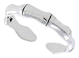Sterling Silver Bamboo Style Adjustable (Size 4.5 to 7.5) Toe Ring / Kid's Ring, 1/8 in. (3.5mm) wide