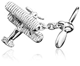 Sterling Silver Bi-plane Cuff Links