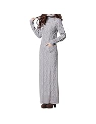 Long Sleeves Turtleneck Wool Maxi Dress 