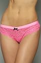 Betsey Johnson The Rebel Rose Wide Side Thong in Betsey Pink,Intimates for Women