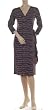 BCBG OLIVE STRIPE PRINT JERSEY WRAP DRESS NEW XS P