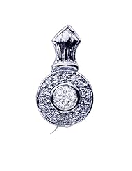 0.45 Ct Round Cut Halo Pave Diamond Pendant 14K GOLD CUT:VERY GOOD SI2 With Chain