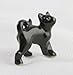 BLACK CAT walks askew New SUPER MINIATURE Figurine Porcelain LITTLE CRITTERZ SM011