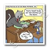 Londons Times Funny Cat Cartoons - Cat Hires Mouse 4 Short Career - Iron on Heat Transfers