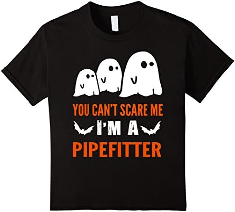 Kids Pipefitter shirt- You can't scare me halloween costumes 4 Black
