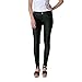 Womens Pull On Cotton Blend Color Jeggings, Dark Black, Medium/Large