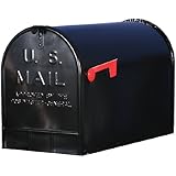 Solar ST200B00 Group Jumbo Steel Rural Mailbox, Black