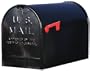 Solar ST200B00 Group Jumbo Steel Rural Mailbox, Black