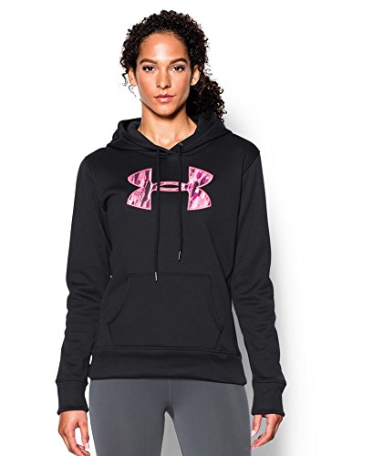 Under Armour Women's Storm Armour Fleece Printed Big Logo Hoodie, Black (002), Medium