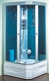 Steam Shower Enclosure with tinted blue doors #1010