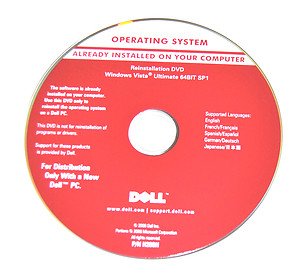 Dell Windows Vista Ultimate 64 Bit SP1 Reinstallation DVD - P/N J234H 0J234H