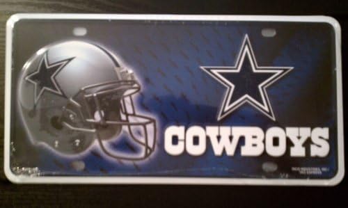 Dallas Cowboys Football Helmet Metal Tag License Plate