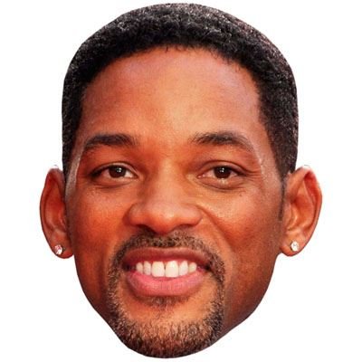 Will Smith Celebrity Mask, Cardboard Face and Fancy Dress Mask