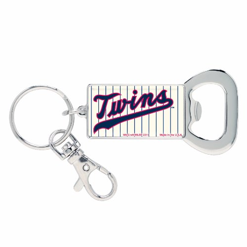 MLB Minnesota Twins Bottle Opener Key Ring (Retro Logo)