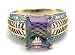 Ametrine (Amethyst/Citrine) Diamond Ring 10k yellow gold
