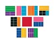 School Smart Learning Resources - Rainbow Fraction Deluxe Squares - Math Manipulatives - Grades 2-6